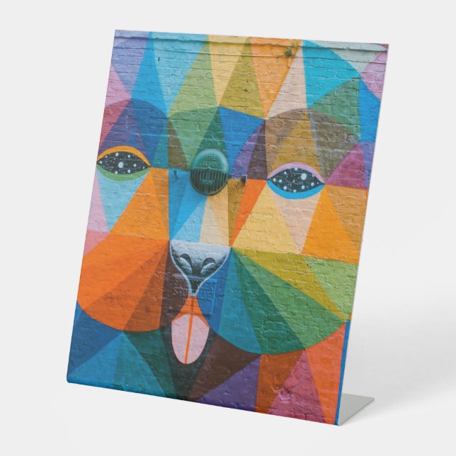 Plastic Pedestal Sign 10"X12" Sockelschild (Vorderseite)