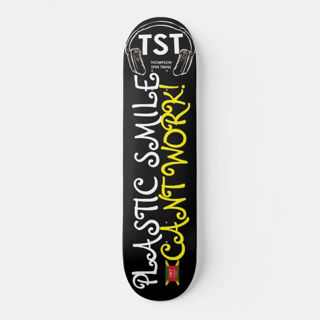 PLASTIC SMILE CANT WORKeboard Skateboard (Vorderseite)