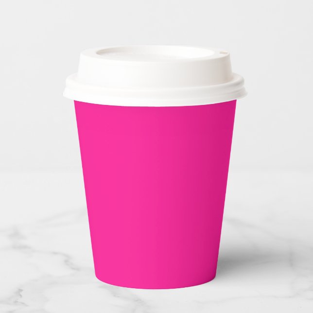 Plastik Pink Pappbecher (Vorderseite)