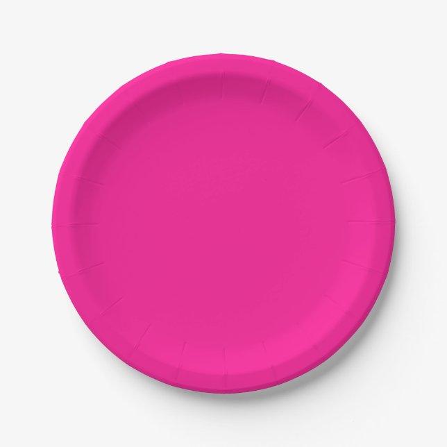 Plastik Pink Pappteller (Vorderseite)