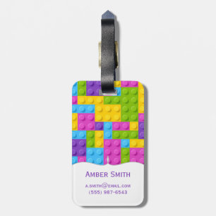 Plastikbau blockiert Muster Gepäckanhänger