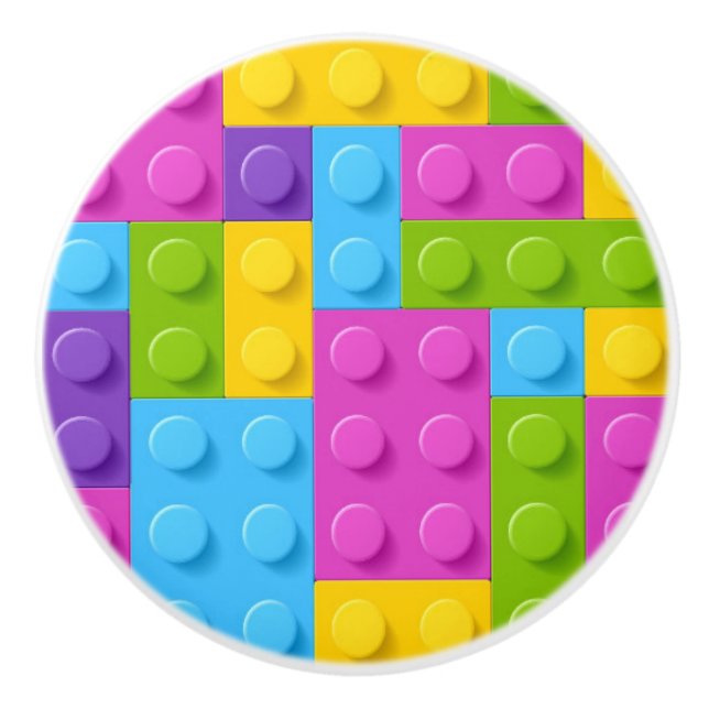 Plastikbau blockiert Muster Keramikknauf (Vorderseite)