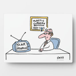 Plastikchirurg Office Cartoon Plaque Fotoplatte