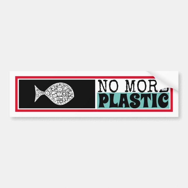 Plastikfisch, Klimawandel Autoaufkleber (Vorne)