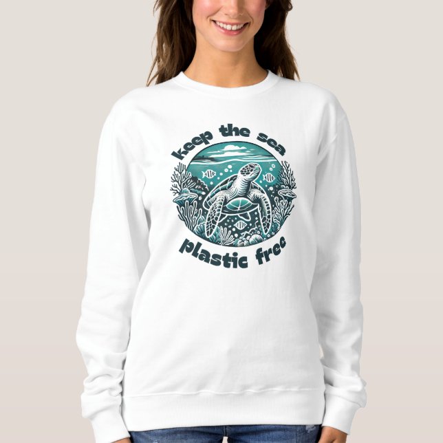 Plastikfrei behalten sweatshirt (Vorderseite)