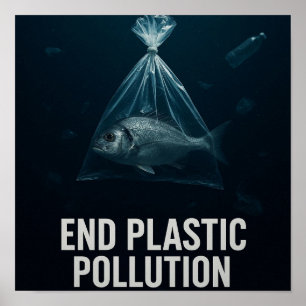 Plastikfreie Ozeane - Meereslebensbewusstsein Poster