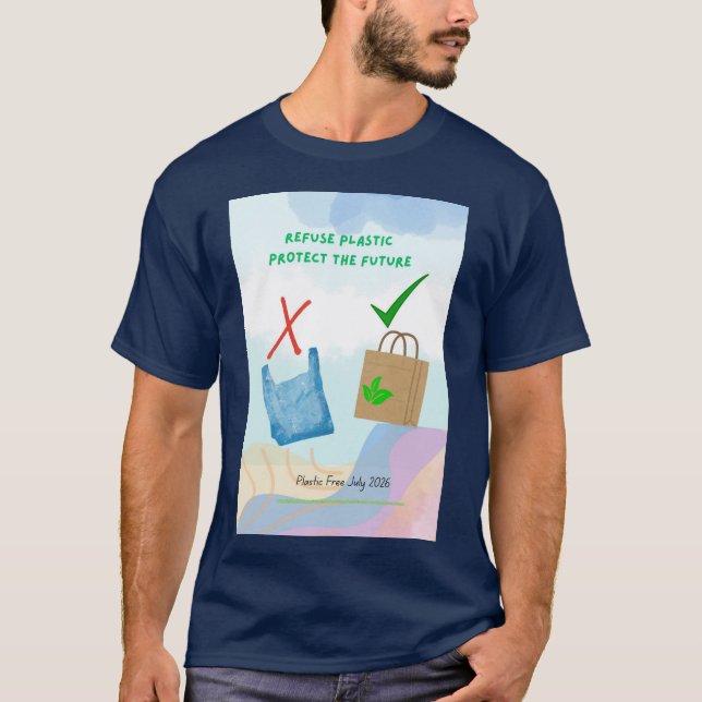 Plastikfreier Juli 2026 T-Shirt (Vorderseite)