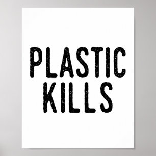 Plastikschäden: Verschmutzung Rette Umwelt Poster