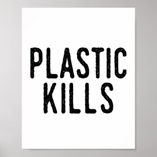 Plastikschäden: Verschmutzung Rette Umwelt Poster