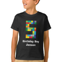 Plastikspielzeug-Ziegelstein-5. Geburtstag