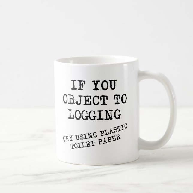 Plastiktoilettenpapier Funny Mug Kaffeetasse (Rechts)