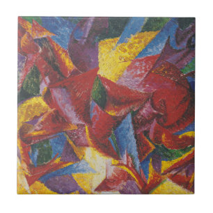 Plastische Formen eines Pferdes - Umberto Boccioni Fliese