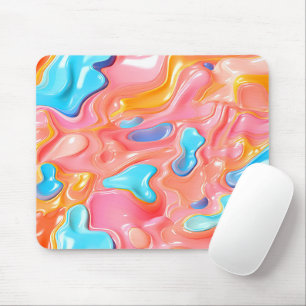Plastische psychedelische Fluid-Formen Mousepad