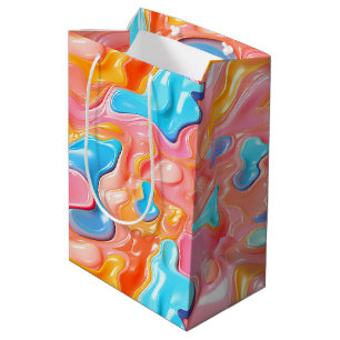 Plastische psychedelische Flüssigkeitsformen Mittlere Geschenktüte