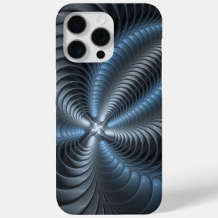 Plastisches Blau-Grau 3D-Fraktal-Art-Moderne-Abstr Case-Mate iPhone Hülle