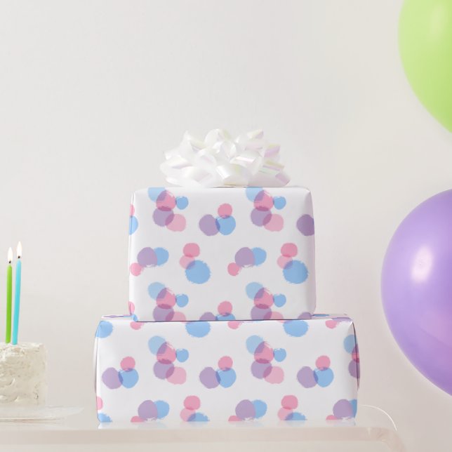 Plastpapier für den Pinsel Stroke Circles-Design Geschenkpapier (Partygeschenke)