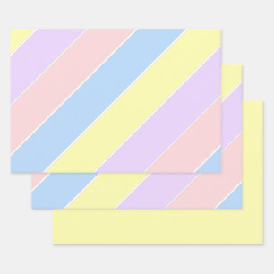 Plaststreifen aus Pastellfeder Geschenkpapier Set