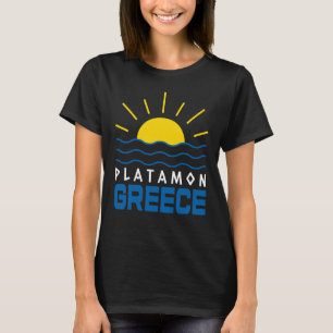 Platamon Griechenland Sonnenschein und Meereswelle T-Shirt