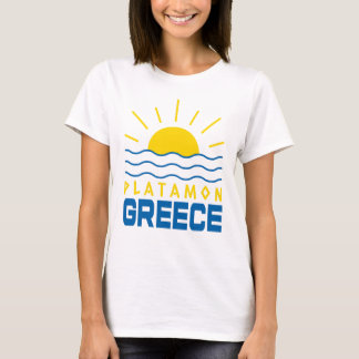 Platamon Griechenland Sonnenschein und Meereswelle T-Shirt
