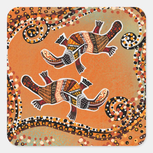 PLATAPUS ART QUADRATISCHER AUFKLEBER (Vorderseite)