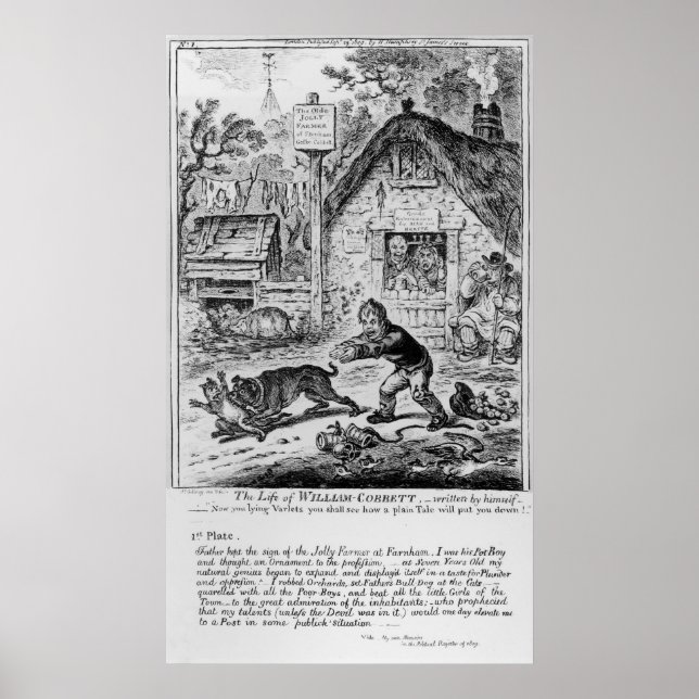 Plate 1 aus "The Life of William Cobbett" Poster (Vorne)