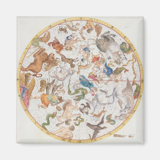 Plate 26 von "Atlas Coelestis", von John Flamsteed Magnet (Vorne)