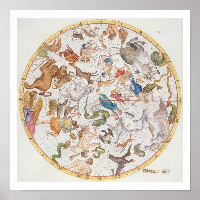 Plate 26 von "Atlas Coelestis", von John Flamsteed Poster (Vorne)