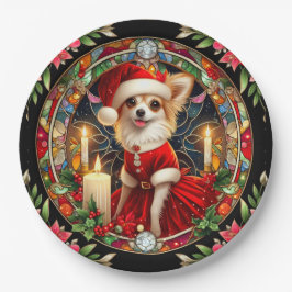 Plate Chihuahua Weihnachten Weihnachten Pappteller
