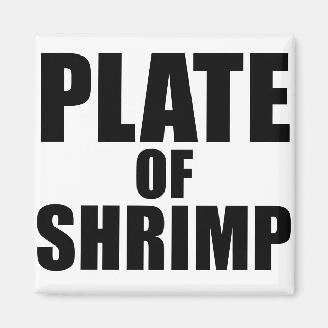 Plate Shrimp Novelty Funny Food Joke Magnet (Vorne)
