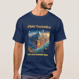 Plate Tectonics Navy Blue T-Shirt