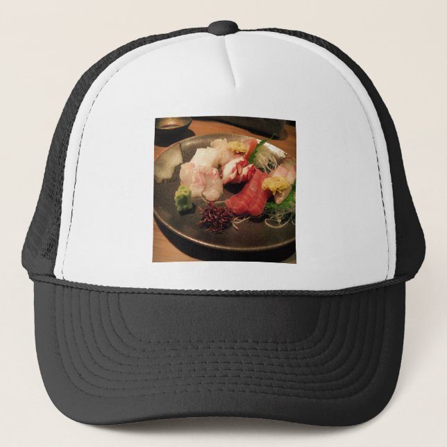 Plate Wasabi Japan Sushi Power Fisch Asien Truckerkappe (Vorderseite)