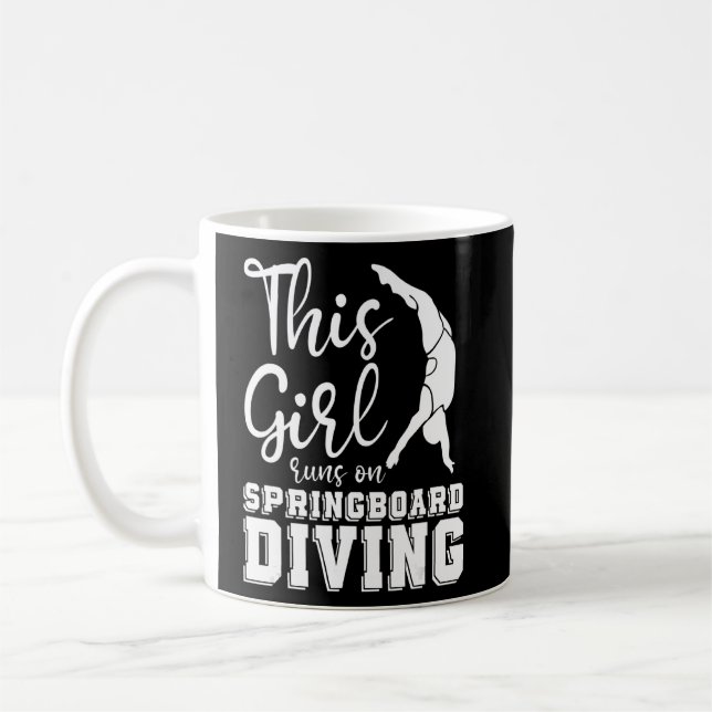 Platform Diver Girl - Springboard Diving Kaffeetasse (Links)
