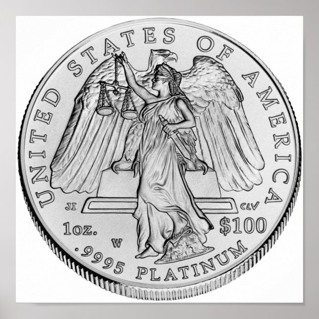 Platin-Amsel Poster (Vorne)