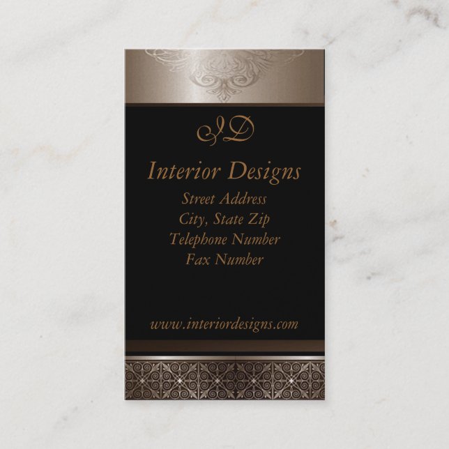 Platin auf schwarzen Visitenkarten Visitenkarte (Vorderseite)