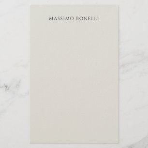 Platin-Grau minimalist schlicht lesbar modern Briefpapier