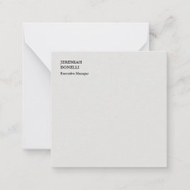 Platin grau minimalistisch modern mitteilungskarte