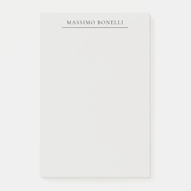 Platin-Grau Minimalistisch Schlicht Modern Eigener Post-it Klebezettel (Vorderseite)