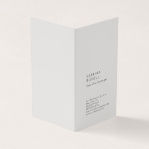 Platin-Grau minimalistisches Modern Visitenkarten
