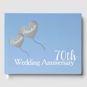 Platin-Herzballon zum 70. Hochzeitstag Gästebuch