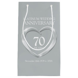 Platin Hochzeit Jubiläum Foto Geschenktasche Kleine Geschenktüte