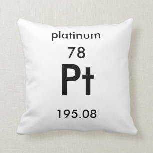 Platin-Kissen des Periodensystem-78 Kissen