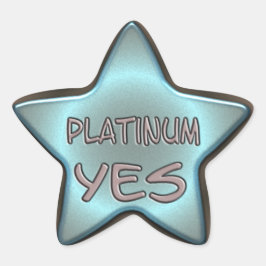 Platin Yes Stern-Aufkleber