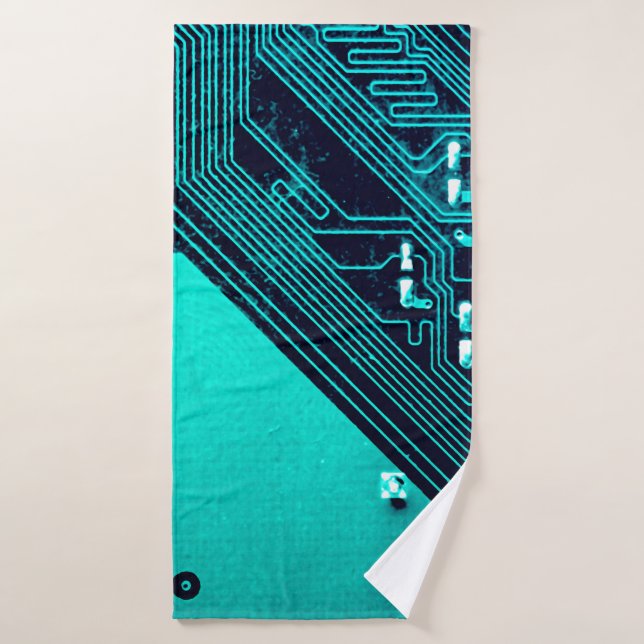 Platine. Elektronische Computerhardware Badehandtuch (Badehandtuch)