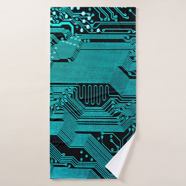Platine. Elektronische Computerhardware Badehandtuch (Badehandtuch)