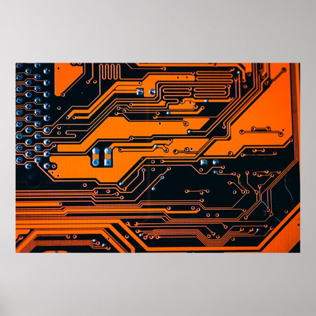Platine. Elektronische Computerhardware Poster (Vorne)