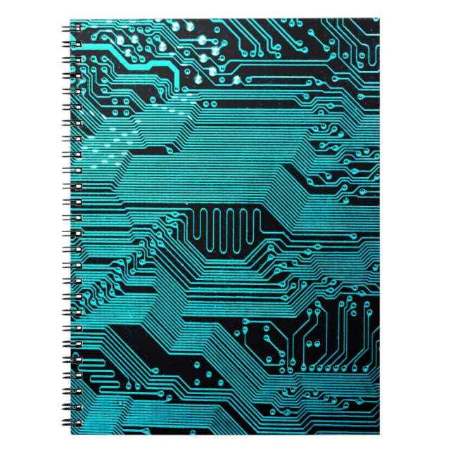 Platine. Elektronische Computerhardware-Technologi Notizblock (Vorderseite)