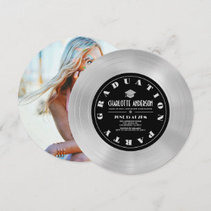 Platinscheibe/Vinyl Record-Abschluss-Foto Einladung