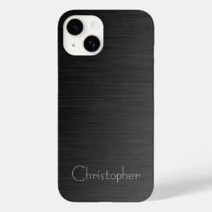 Platinschwarz Silver Stainless Steel Print 15 Case-Mate iPhone 14 Hülle