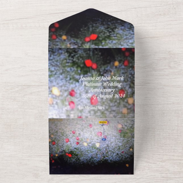 Platinum 20. Hochzeitstag Einladung (Außenbereich)
