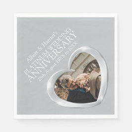 Platinum 70-jähriges Foto Servietten